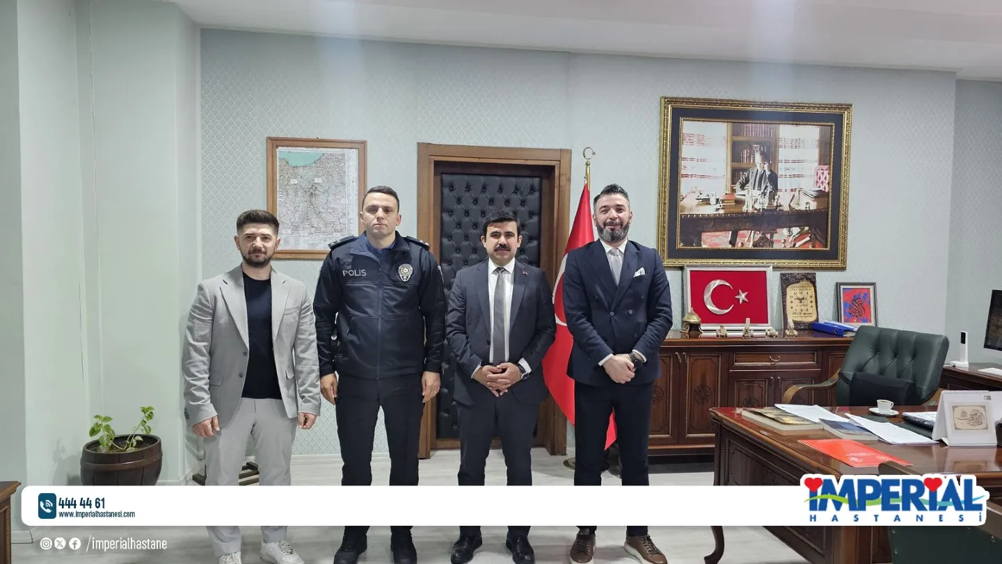 Çaykara Kaymakamı Ali Sapmaz ve İlçe Emniyet Amiri Komiser Alparslan Albayrak'a Ziyaret